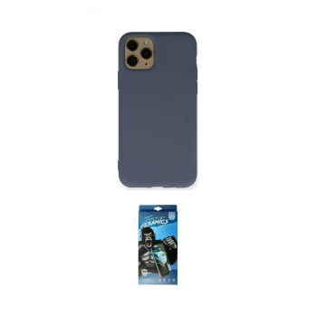 MARSİLYAN™- iPhone 11 Pro Kılıf Ahenk Serisi - Siyah 34D Izgaralı Cam