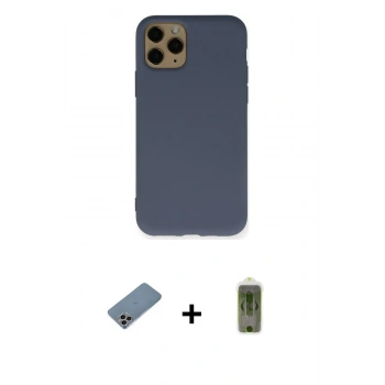 MARSİLYAN™- iPhone 11 Pro Kılıf Ahenk Serisi - Siyah Joko Magic 5D Hayalet Cam + Shine Kamera Lens Koruma Cam - GI