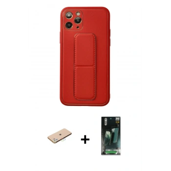 MARSİLYAN™- iPhone 11 Pro Kılıf Akış Doku - Şeffaf 360 Full Body Arka Koruyucu + Renkli Kamera Lens Koruma Cam - MI