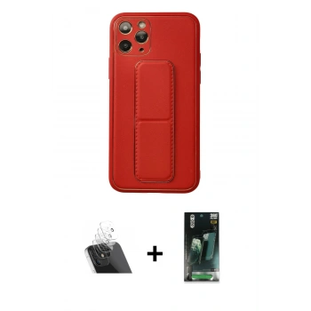 MARSİLYAN™- iPhone 11 Pro Kılıf Akış Doku - Şeffaf 360 Full Body Arka Koruyucu + Kamera Lens Koruma Cam - SF