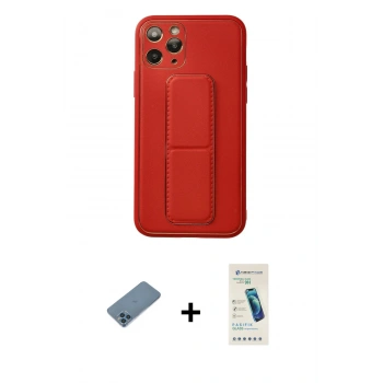 MARSİLYAN™- iPhone 11 Pro Kılıf Akış Doku - Şeffaf Pasifik Cam Ekran Koruyucu + Shine Kamera Lens Koruma Cam - MI