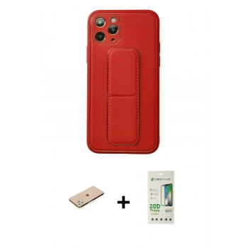 MARSİLYAN™- iPhone 11 Pro Kılıf Akış Doku - Siyah 20D Premium Cam Ekran Koruyucu + Renkli Kamera Lens Koruma Cam - YL