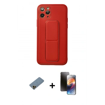 MARSİLYAN™- iPhone 11 Pro Kılıf Akış Doku - Siyah 3D Antistatik Mat Seramik Nano Ekran Koruyucu + Shine Kamera Lens Koruma Cam - GD