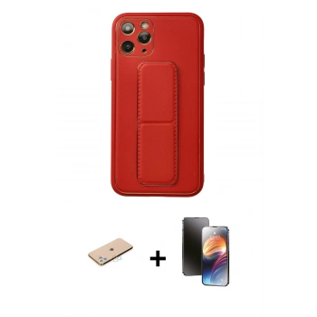 MARSİLYAN™- iPhone 11 Pro Kılıf Akış Doku - Siyah 3D Antistatik Mat Seramik Nano Ekran Koruyucu + Renkli Kamera Lens Koruma Cam - MI
