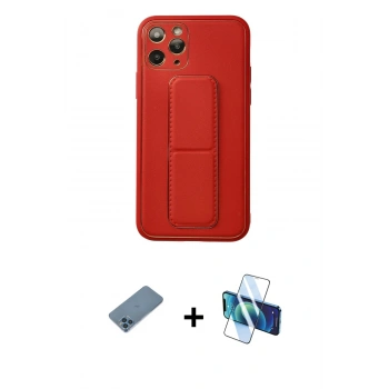 MARSİLYAN™- iPhone 11 Pro Kılıf Akış Doku - Siyah 3D Antistatik Seramik Nano Ekran Koruyucu + Shine Kamera Lens Koruma Cam - MI