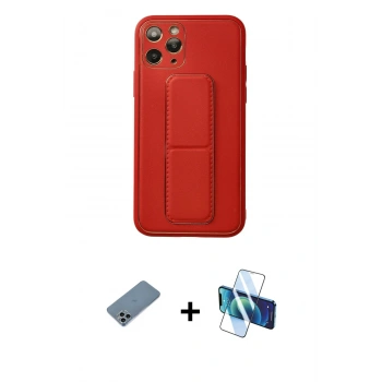 MARSİLYAN™- iPhone 11 Pro Kılıf Akış Doku - Siyah 3D Antistatik Seramik Nano Ekran Koruyucu + Shine Kamera Lens Koruma Cam - SABE
