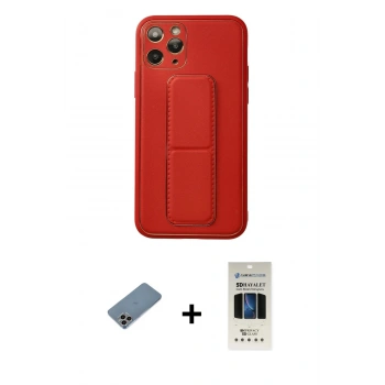 MARSİLYAN™- iPhone 11 Pro Kılıf Akış Doku - Siyah 5D Hayalet Cam Ekran Koruyucu + Shine Kamera Lens Koruma Cam - GI