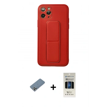 MARSİLYAN™- iPhone 11 Pro Kılıf Akış Doku - Siyah 5D Hayalet Cam Ekran Koruyucu + Shine Kamera Lens Koruma Cam - GS