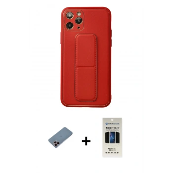 MARSİLYAN™- iPhone 11 Pro Kılıf Akış Doku - Siyah 5D Hayalet Cam Ekran Koruyucu + Shine Kamera Lens Koruma Cam - PE