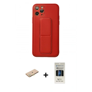 MARSİLYAN™- iPhone 11 Pro Kılıf Akış Doku - Siyah 5D Hayalet Cam Ekran Koruyucu + Renkli Kamera Lens Koruma Cam - PE