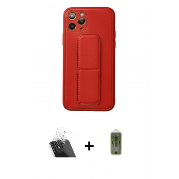 MARSİLYAN™- iPhone 11 Pro Kılıf Akış Doku - Siyah Joko Magic 5D Hayalet Cam + Kamera Lens Koruma Cam - SF