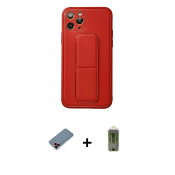 MARSİLYAN™- iPhone 11 Pro Kılıf Akış Doku - Siyah Joko Magic 5D Hayalet Cam + Metal Kamera Lens Koruma Cam - KI