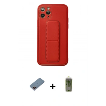 MARSİLYAN™- iPhone 11 Pro Kılıf Akış Doku - Siyah Joko Magic 5D Hayalet Cam + Shine Kamera Lens Koruma Cam - PE
