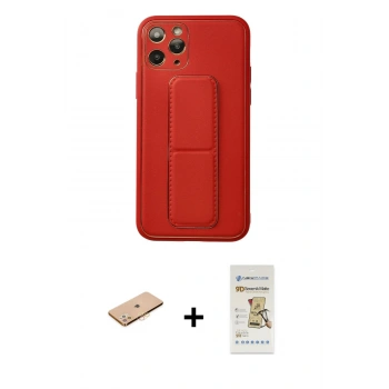 MARSİLYAN™- iPhone 11 Pro Kılıf Akış Doku - Siyah Mat Seramik Nano Ekran Koruyucu + Renkli Kamera Lens Koruma Cam - TU