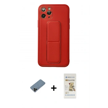 MARSİLYAN™- iPhone 11 Pro Kılıf Akış Doku - Siyah Mat Seramik Nano Ekran Koruyucu + Shine Kamera Lens Koruma Cam - SH