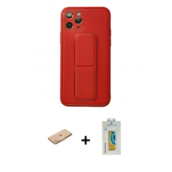 MARSİLYAN™- iPhone 11 Pro Kılıf Akış Doku - Siyah Polymer Nano Ekran Koruyucu + Renkli Kamera Lens Koruma Cam - TU