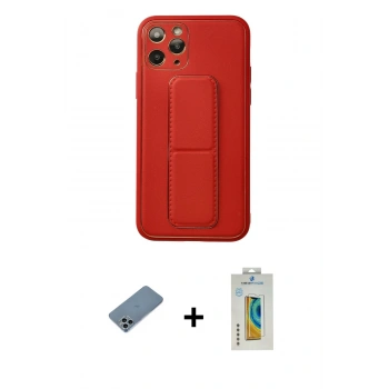 MARSİLYAN™- iPhone 11 Pro Kılıf Akış Doku - Siyah Polymer Nano Ekran Koruyucu + Shine Kamera Lens Koruma Cam - SABE