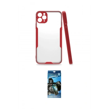 MARSİLYAN™- iPhone 11 Pro Kılıf Atlas Asil Serisi - Siyah 34D Izgaralı Cam