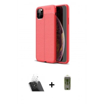 MARSİLYAN™- iPhone 11 Pro Kılıf Doruk Klasik Özel Seri - Siyah Joko Magic 5D Hayalet Cam + Kamera Lens Koruma Cam - SF
