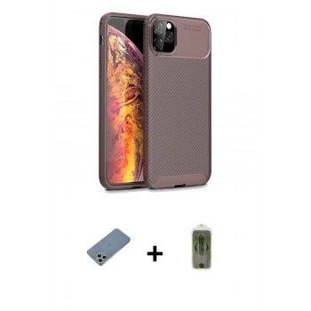 MARSİLYAN™- iPhone 11 Pro Kılıf Eksen Form Prime - Siyah Joko Magic 5D Hayalet Cam + Shine Kamera Lens Koruma Cam - GS