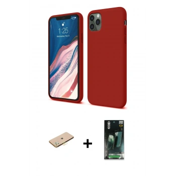 MARSİLYAN™- iPhone 11 Pro Kılıf Kozmos Yansıma Özel Seri - Şeffaf 360 Full Body Arka Koruyucu + Renkli Kamera Lens Koruma Cam - SI