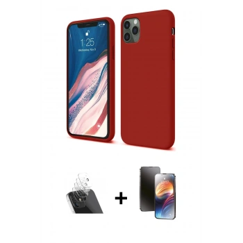MARSİLYAN™- iPhone 11 Pro Kılıf Kozmos Yansıma Özel Seri - Siyah 3D Antistatik Mat Seramik Nano Ekran Koruyucu + Kamera Lens Koruma Cam - SF