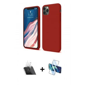 MARSİLYAN™- iPhone 11 Pro Kılıf Kozmos Yansıma Özel Seri - Siyah 3D Antistatik Seramik Nano Ekran Koruyucu + Kamera Lens Koruma Cam - SF
