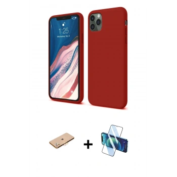 MARSİLYAN™- iPhone 11 Pro Kılıf Kozmos Yansıma Özel Seri - Siyah 3D Antistatik Seramik Nano Ekran Koruyucu + Renkli Kamera Lens Koruma Cam - TU