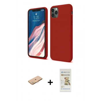 MARSİLYAN™- iPhone 11 Pro Kılıf Kozmos Yansıma Özel Seri - Siyah Mat Seramik Nano Ekran Koruyucu + Renkli Kamera Lens Koruma Cam - TU
