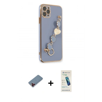 MARSİLYAN™- iPhone 11 Pro Kılıf Nova Işık Prime - Şeffaf Pasifik Cam Ekran Koruyucu + Metal Kamera Lens Koruma Cam - KI
