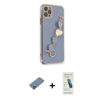 MARSİLYAN™- iPhone 11 Pro Kılıf Nova Işık Prime - Şeffaf Pasifik Cam Ekran Koruyucu + Shine Kamera Lens Koruma Cam - SABE
