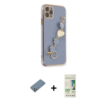 MARSİLYAN™- iPhone 11 Pro Kılıf Nova Işık Prime - Siyah 20D Premium Cam Ekran Koruyucu + Shine Kamera Lens Koruma Cam - GS