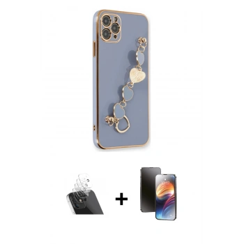 MARSİLYAN™- iPhone 11 Pro Kılıf Nova Işık Prime - Siyah 3D Antistatik Mat Seramik Nano Ekran Koruyucu + Kamera Lens Koruma Cam - SF