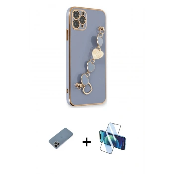 MARSİLYAN™- iPhone 11 Pro Kılıf Nova Işık Prime - Siyah 3D Antistatik Seramik Nano Ekran Koruyucu + Shine Kamera Lens Koruma Cam - GI