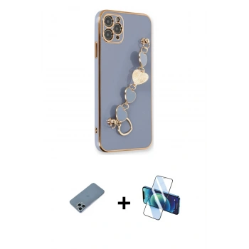 MARSİLYAN™- iPhone 11 Pro Kılıf Nova Işık Prime - Siyah 3D Antistatik Seramik Nano Ekran Koruyucu + Shine Kamera Lens Koruma Cam - SABE