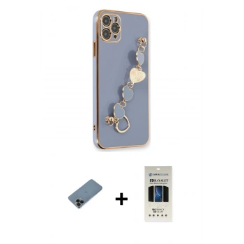 MARSİLYAN™- iPhone 11 Pro Kılıf Nova Işık Prime - Siyah 5D Hayalet Cam Ekran Koruyucu + Shine Kamera Lens Koruma Cam - SH