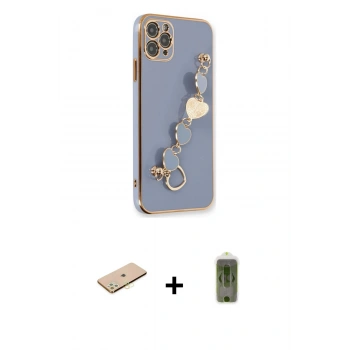 MARSİLYAN™- iPhone 11 Pro Kılıf Nova Işık Prime - Siyah Joko Magic 5D Hayalet Cam + Renkli Kamera Lens Koruma Cam - PE