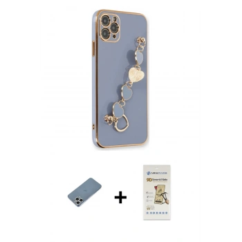 MARSİLYAN™- iPhone 11 Pro Kılıf Nova Işık Prime - Siyah Mat Seramik Nano Ekran Koruyucu + Shine Kamera Lens Koruma Cam - GS