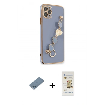 MARSİLYAN™- iPhone 11 Pro Kılıf Nova Işık Prime - Siyah Mat Seramik Nano Ekran Koruyucu + Shine Kamera Lens Koruma Cam - MI