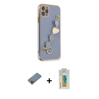 MARSİLYAN™- iPhone 11 Pro Kılıf Nova Işık Prime - Siyah Polymer Nano Ekran Koruyucu + Shine Kamera Lens Koruma Cam - PE