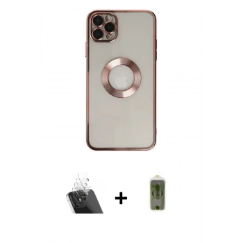 MARSİLYAN™- iPhone 11 Pro Kılıf Pusula Form - Siyah Joko Magic 5D Hayalet Cam + Kamera Lens Koruma Cam - SF