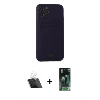 MARSİLYAN™- iPhone 11 Pro Kılıf Vadi Çizgi Prime - Şeffaf 360 Full Body Arka Koruyucu + Kamera Lens Koruma Cam - SF