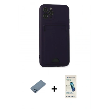 MARSİLYAN™- iPhone 11 Pro Kılıf Vadi Çizgi Prime - Şeffaf Pasifik Cam Ekran Koruyucu + Shine Kamera Lens Koruma Cam - MI