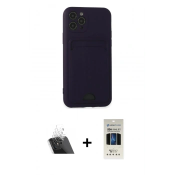 MARSİLYAN™- iPhone 11 Pro Kılıf Vadi Çizgi Prime - Siyah 5D Hayalet Cam Ekran Koruyucu + Kamera Lens Koruma Cam - SF