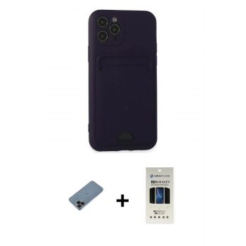 MARSİLYAN™- iPhone 11 Pro Kılıf Vadi Çizgi Prime - Siyah 5D Hayalet Cam Ekran Koruyucu + Shine Kamera Lens Koruma Cam - SH