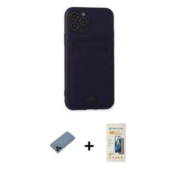 MARSİLYAN™- iPhone 11 Pro Kılıf Vadi Çizgi Prime - Siyah 6D Mat Seramik Hayalet Nano Ekran Koruyucu + Shine Kamera Lens Koruma Cam - SH
