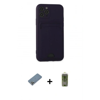 MARSİLYAN™- iPhone 11 Pro Kılıf Vadi Çizgi Prime - Siyah Joko Magic 5D Hayalet Cam + Shine Kamera Lens Koruma Cam - GS