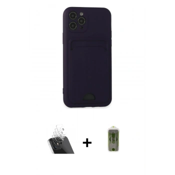 MARSİLYAN™- iPhone 11 Pro Kılıf Vadi Çizgi Prime - Siyah Joko Magic 5D Hayalet Cam + Kamera Lens Koruma Cam - SF