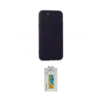 MARSİLYAN™- iPhone 11 Pro Kılıf Vadi Çizgi Prime - Siyah Polymer Nano Ekran Koruyucu