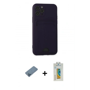 MARSİLYAN™- iPhone 11 Pro Kılıf Vadi Çizgi Prime - Siyah Polymer Nano Ekran Koruyucu + Shine Kamera Lens Koruma Cam - MI
